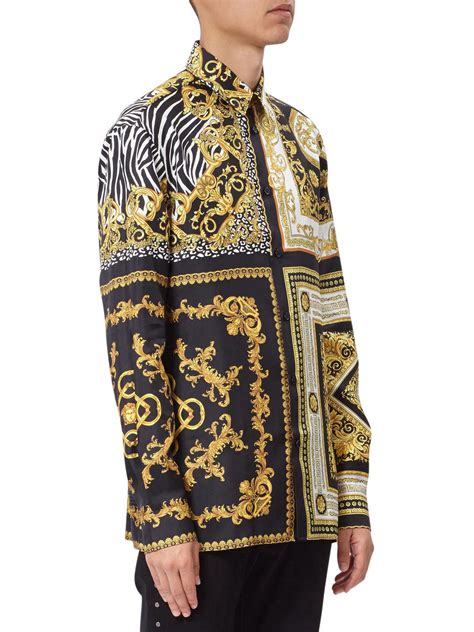 versace collection silk shirt